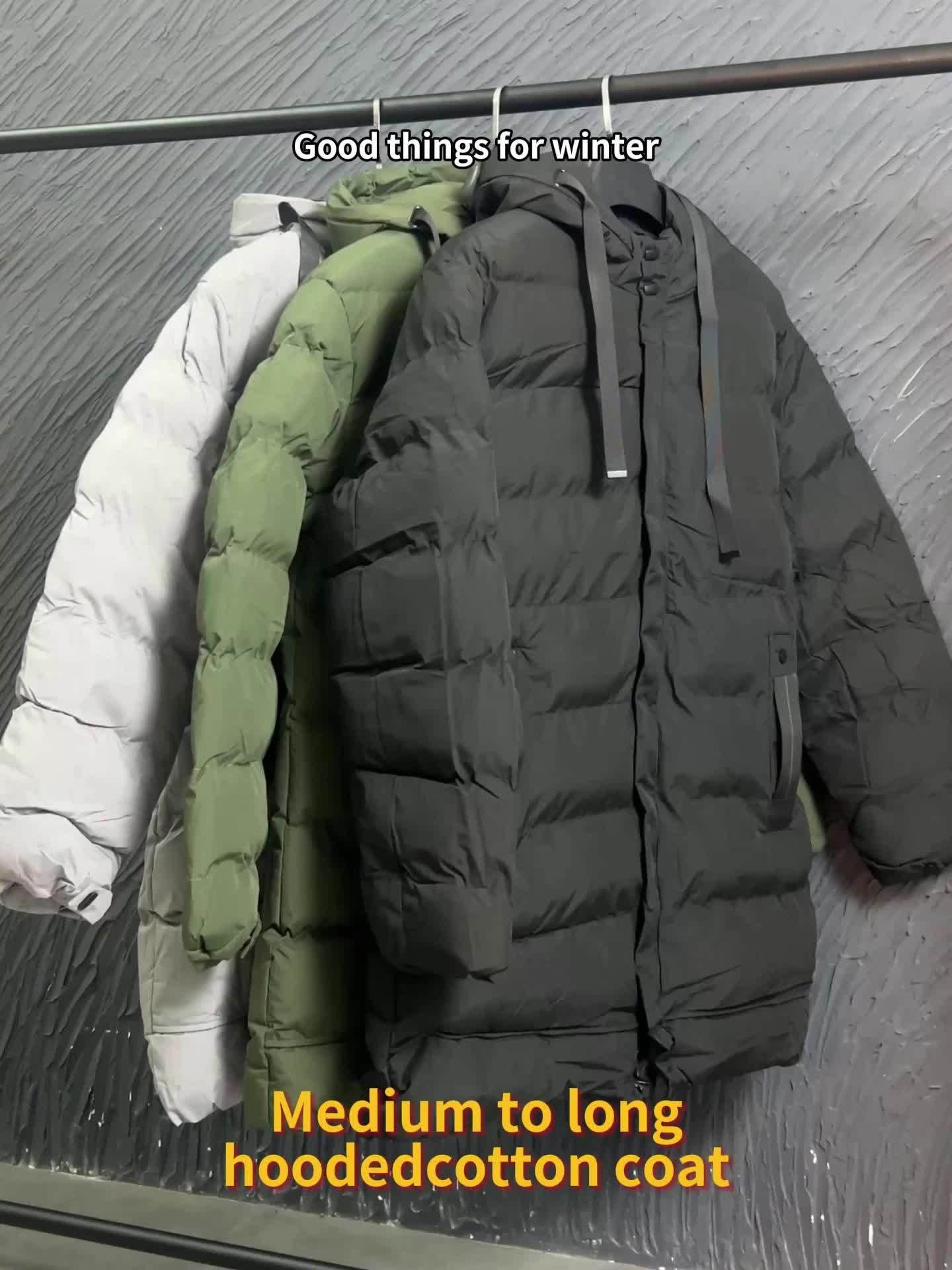 Giacca Invernale Uomo Cotone con Cappuccio e Tasche Large