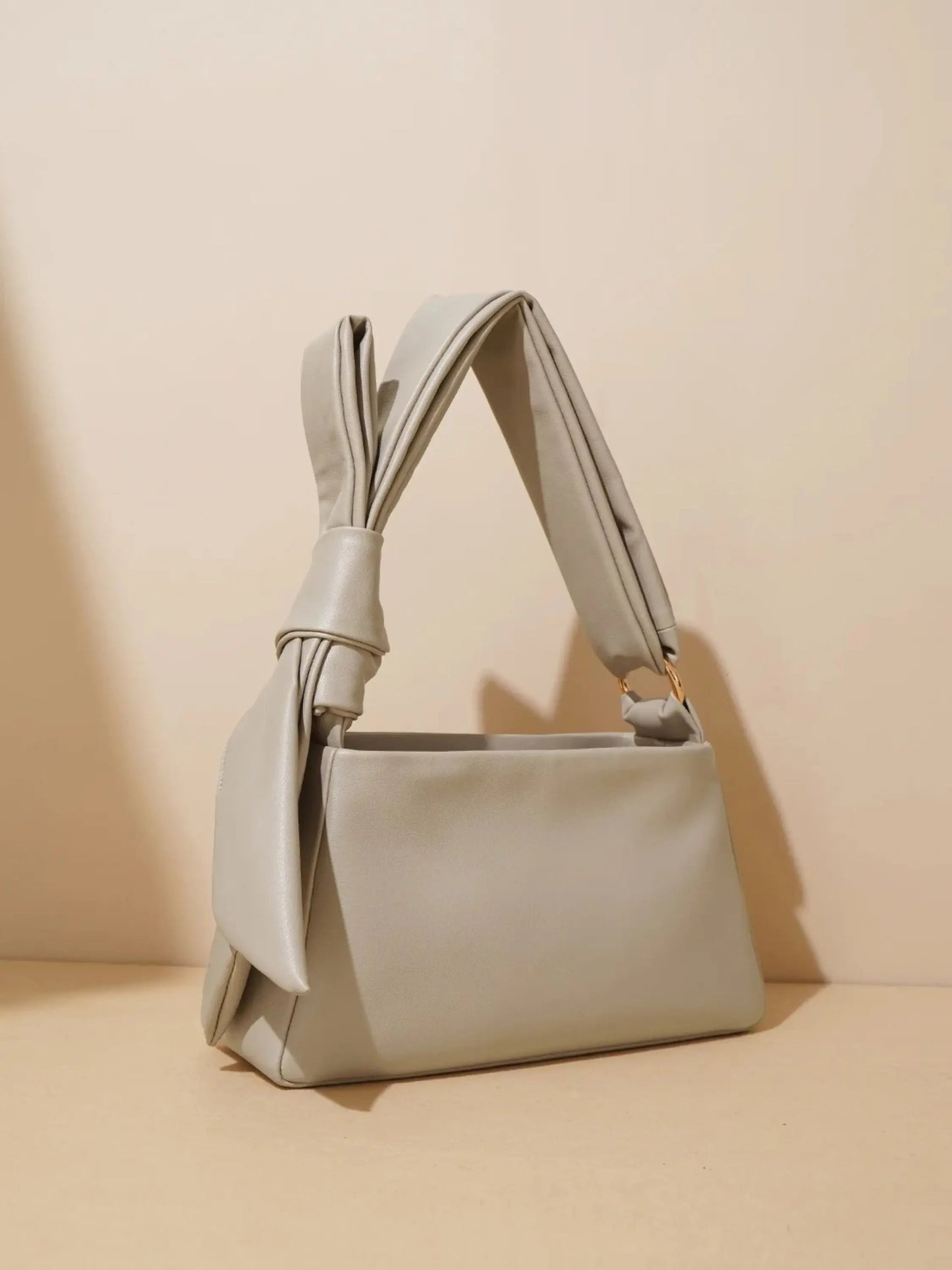 Borsa a Spalla Donna in Pelle con Manico Nodo Minimalista