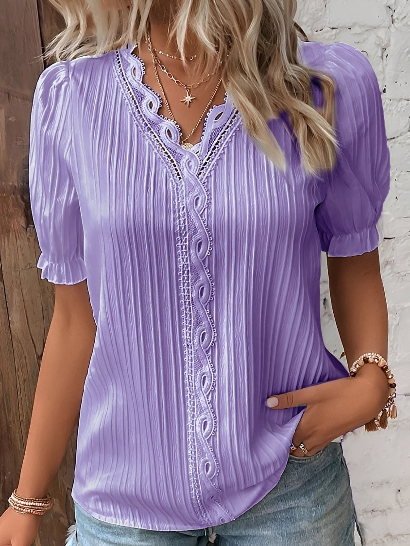 Blusa Donna Scollo a V Stile Trendy