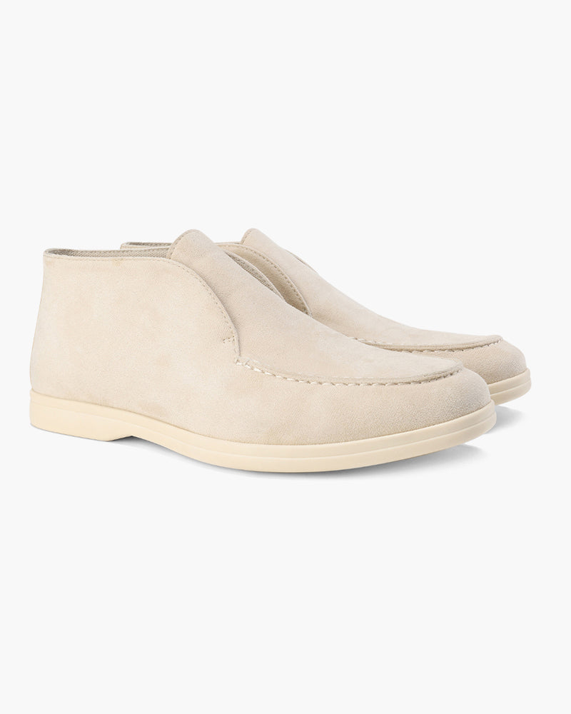 Mocassini Uomo in Pelle Scamosciata Slip-On Taglio Medio