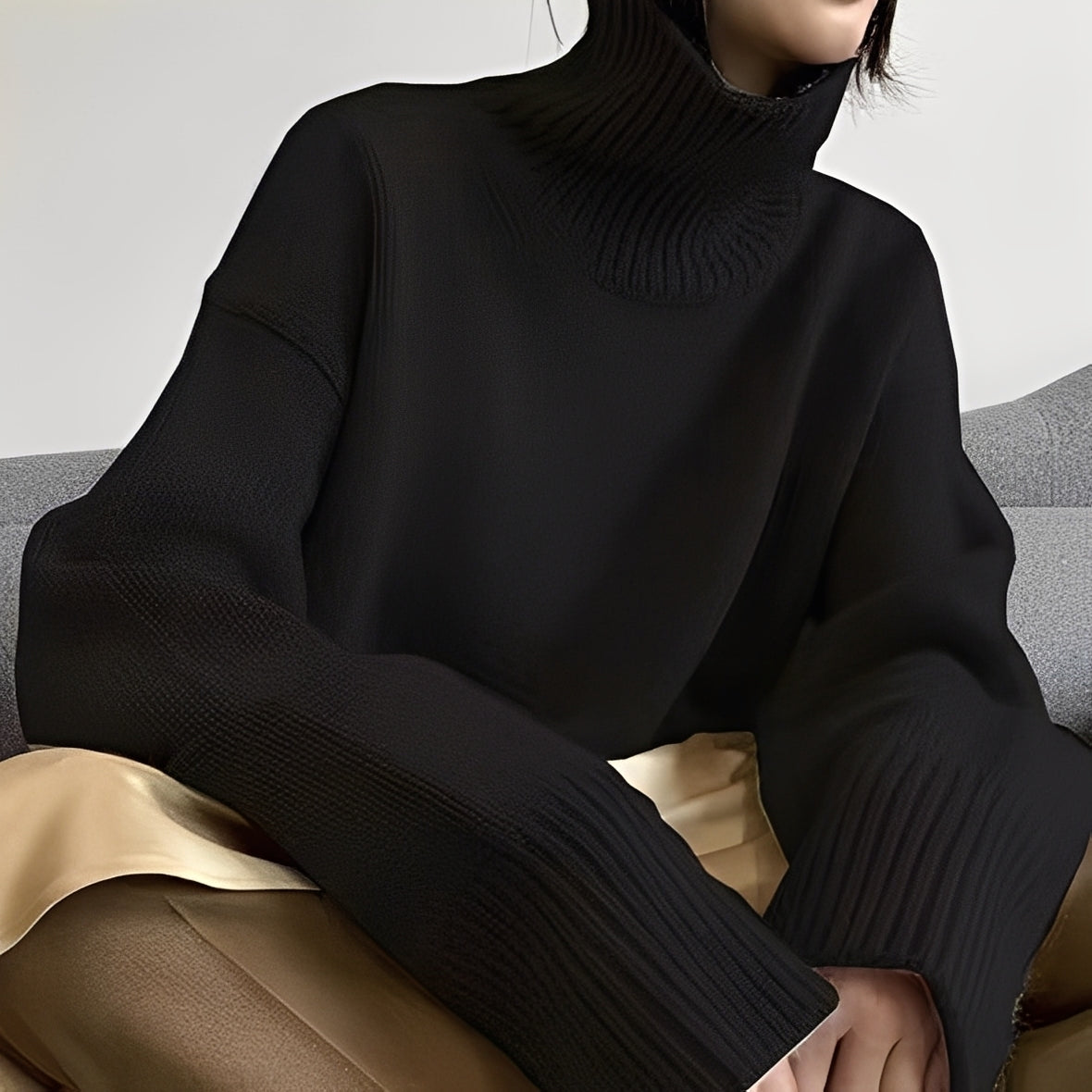 Maglione Donna Dolcevita Stile Classico