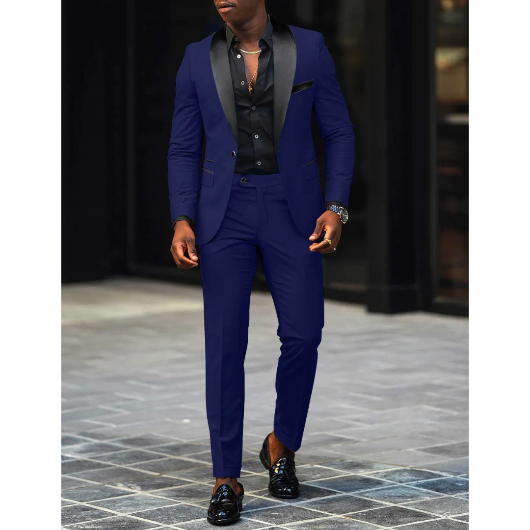 Abito Uomo Due Pezzi Rever in Satin