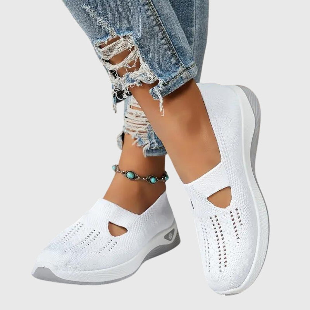 Sneakers Donna Slip-On in Maglia Traspirante