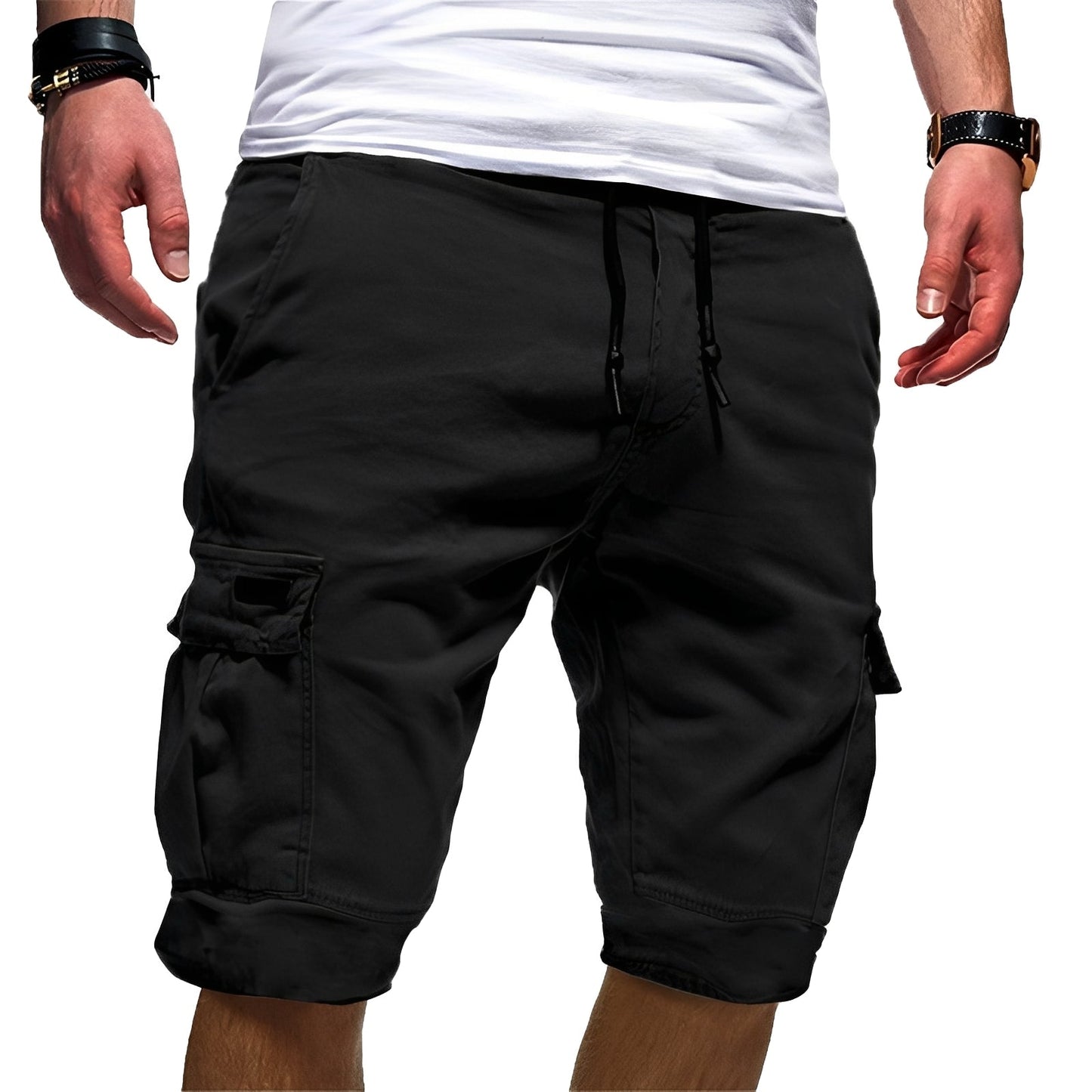 Shorts Cargo Donna Cotone Comodo Vestibilità Larga