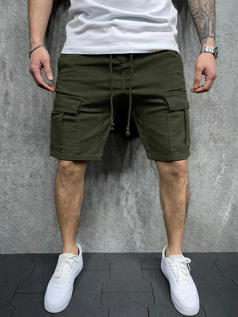Bermuda Cargo Uomo con Coulisse e Tasche Utility