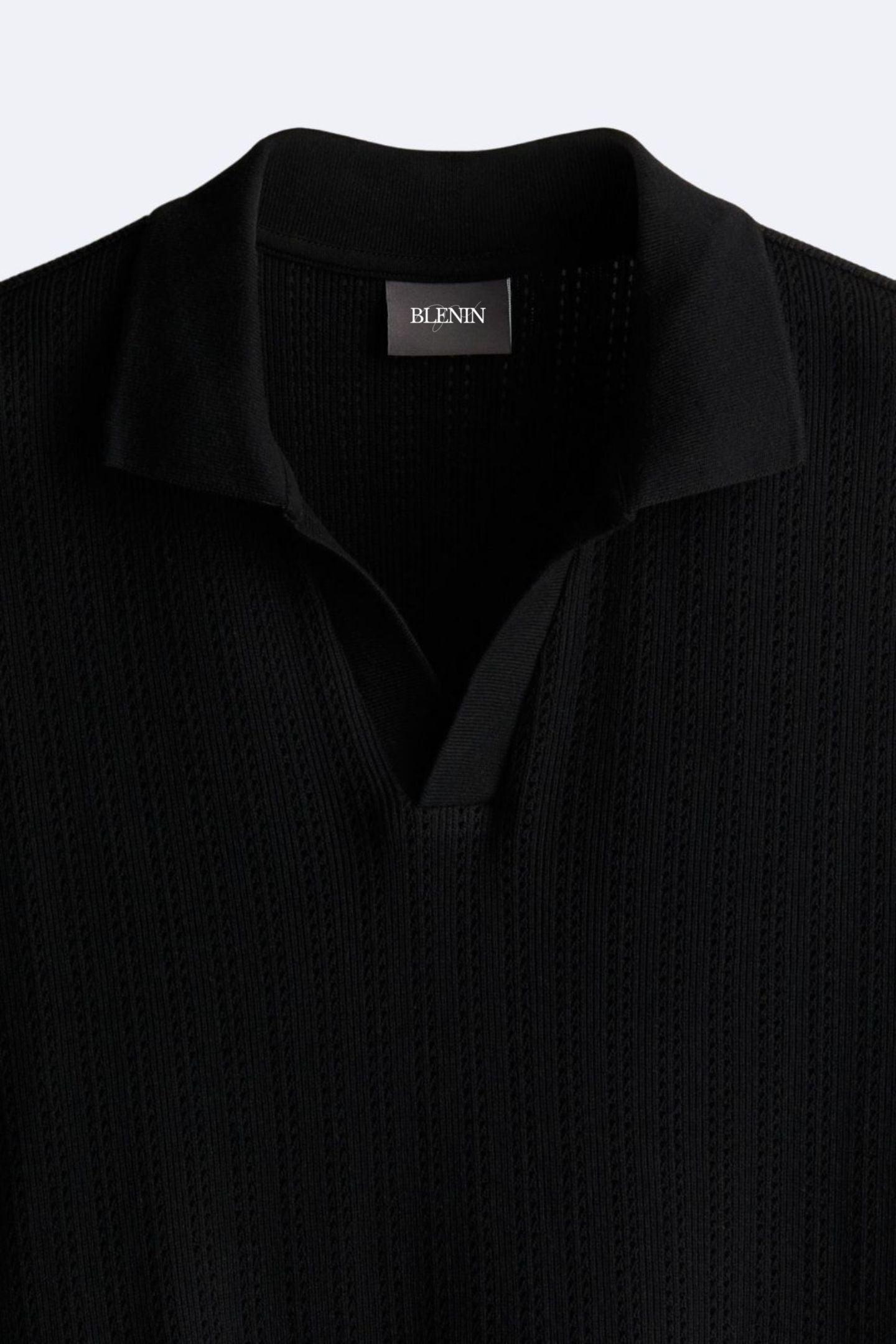 Polo Uomo Maglia Lavorata Stile Elegante
