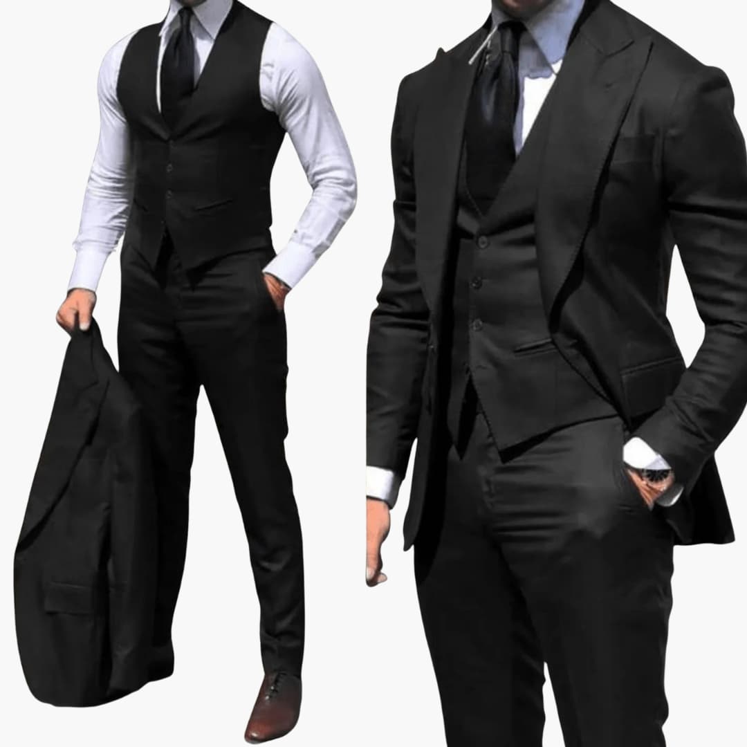 Abito Tre Pezzi Uomo Moderno Slim Fit