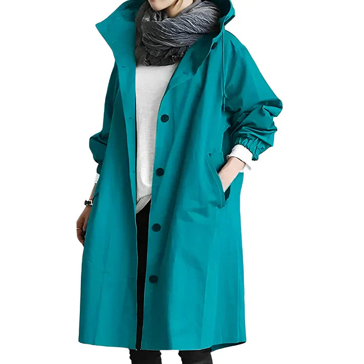 Giacca Antipioggia Donna Traspirante con Cappuccio Outdoor