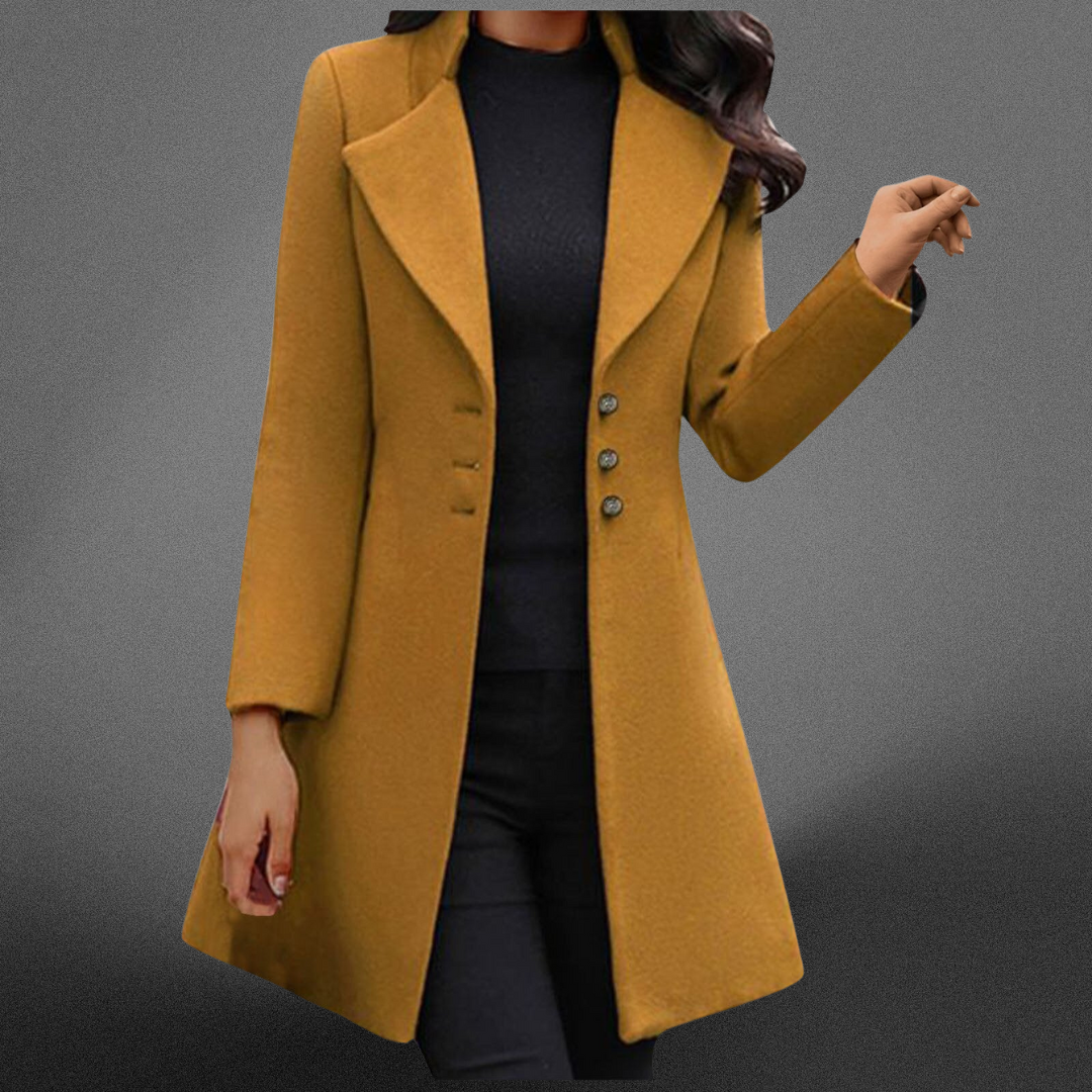 Cappotto Donna in Lana Italiana Maniche Lunghe Elegante