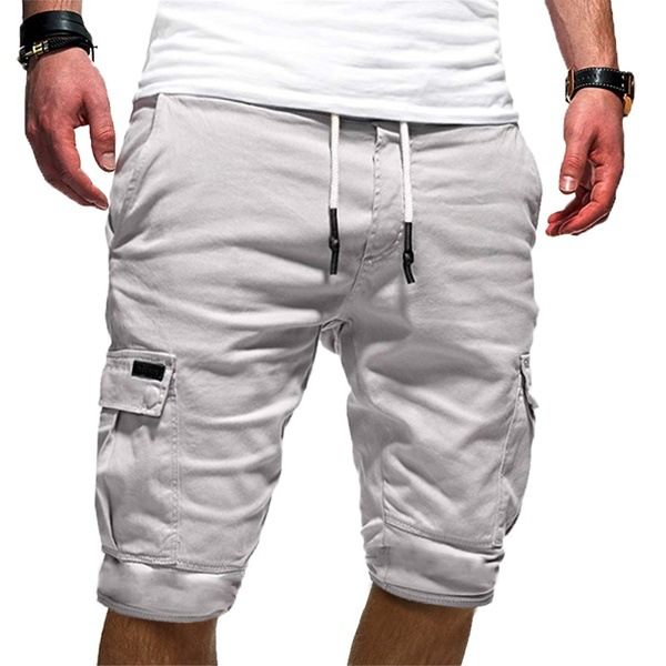 Bermuda Cargo Uomo con Coulisse Tasche Multiple