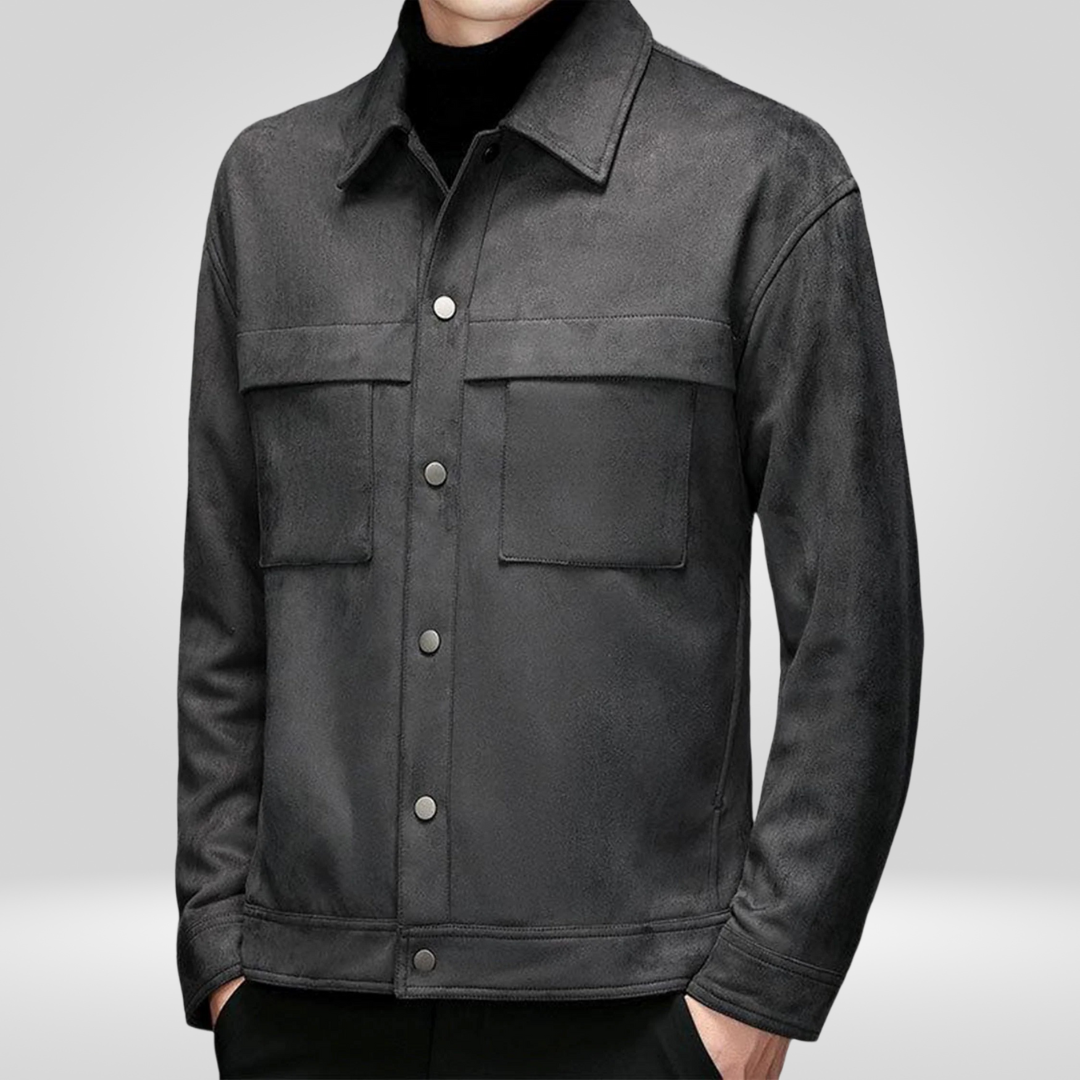 Giacca Utility Uomo Tessuto Tecnico Strutturato Regular Fit