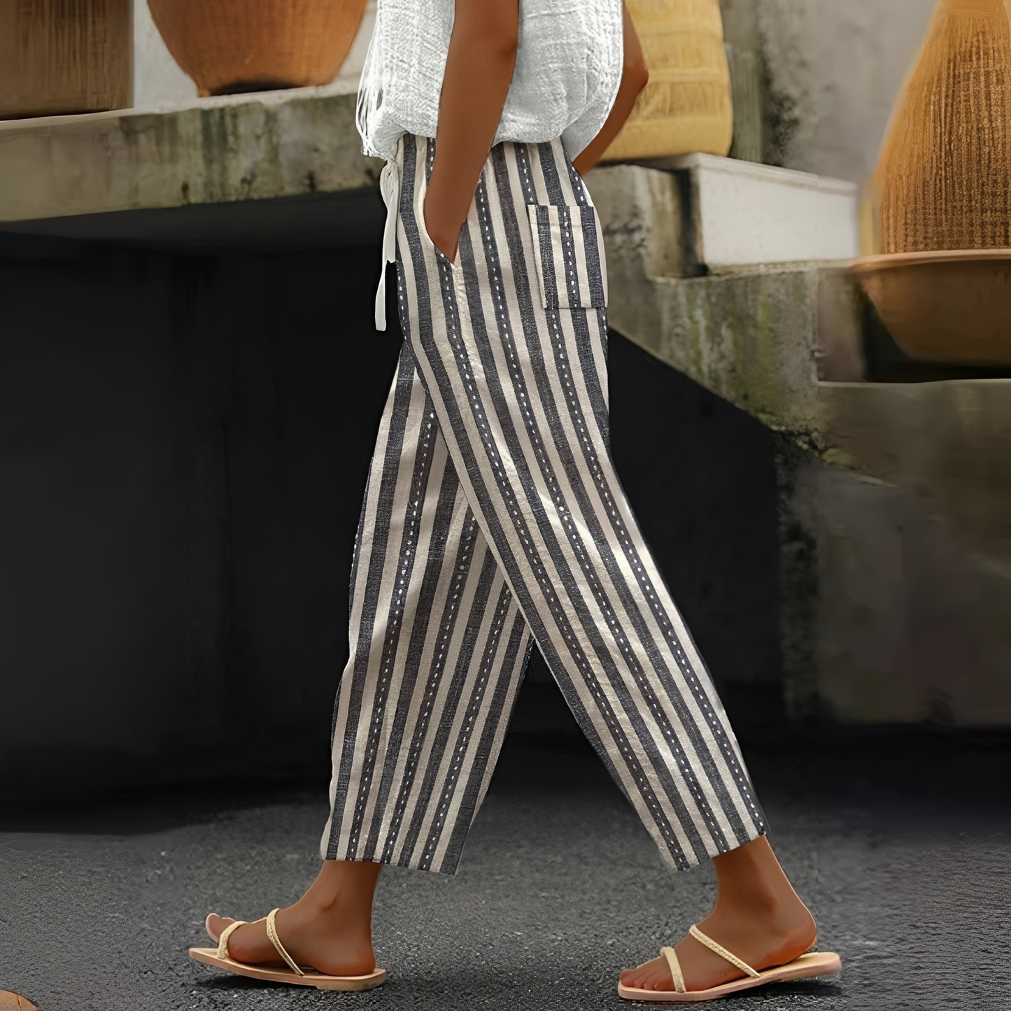 Pantaloni Donna con Tasche Stile Elegante