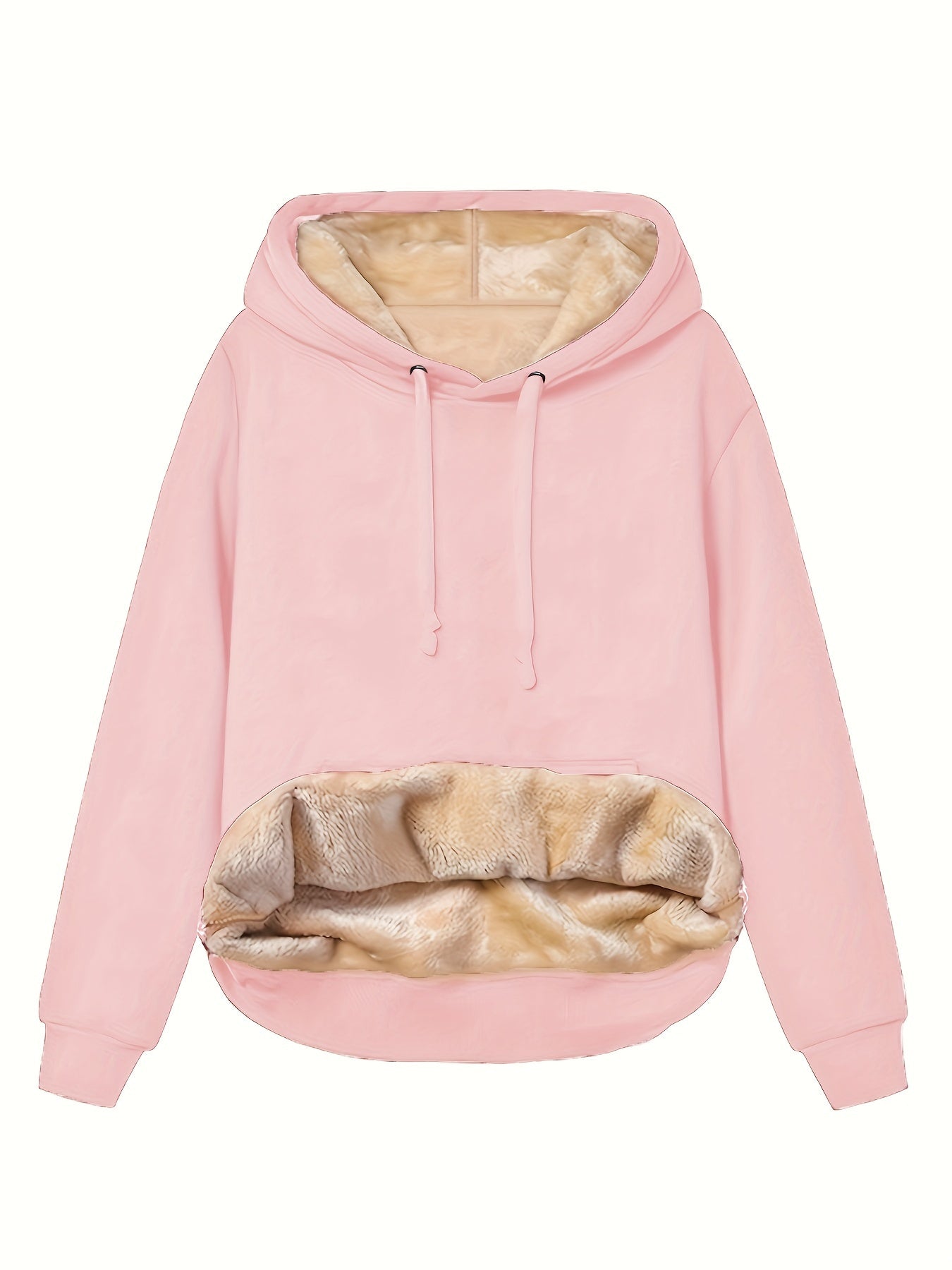 Felpa Donna con Cappuccio in Pile Comoda Casual
