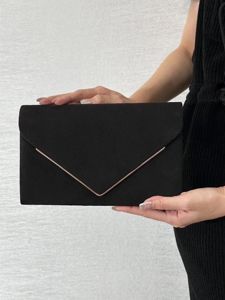 Clutch Donna in Velluto Effetto Camoscio Elegante