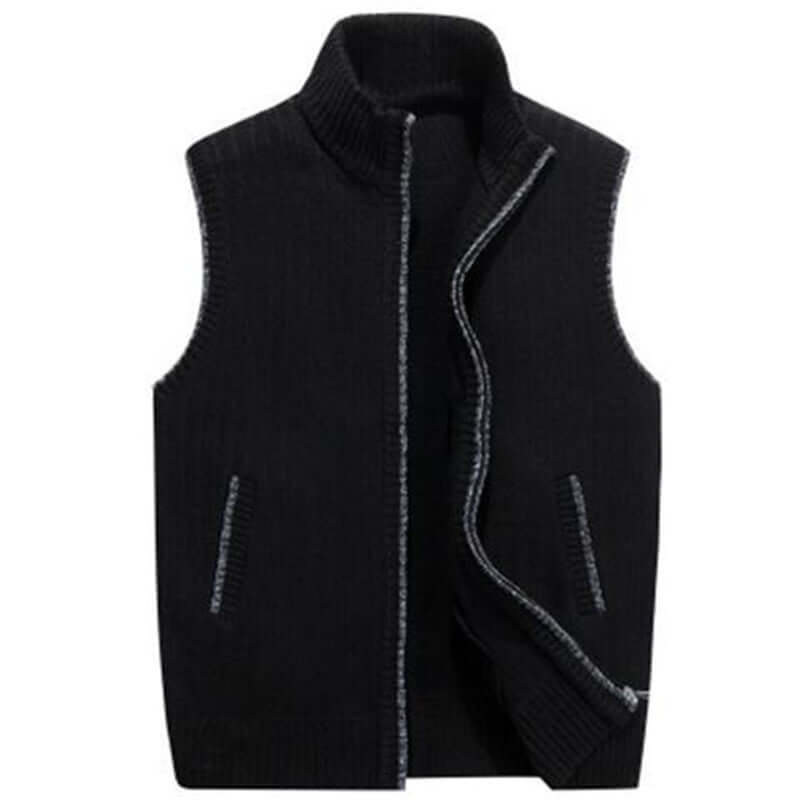 Cardigan Uomo in Maglia con Collo Alto Caldo