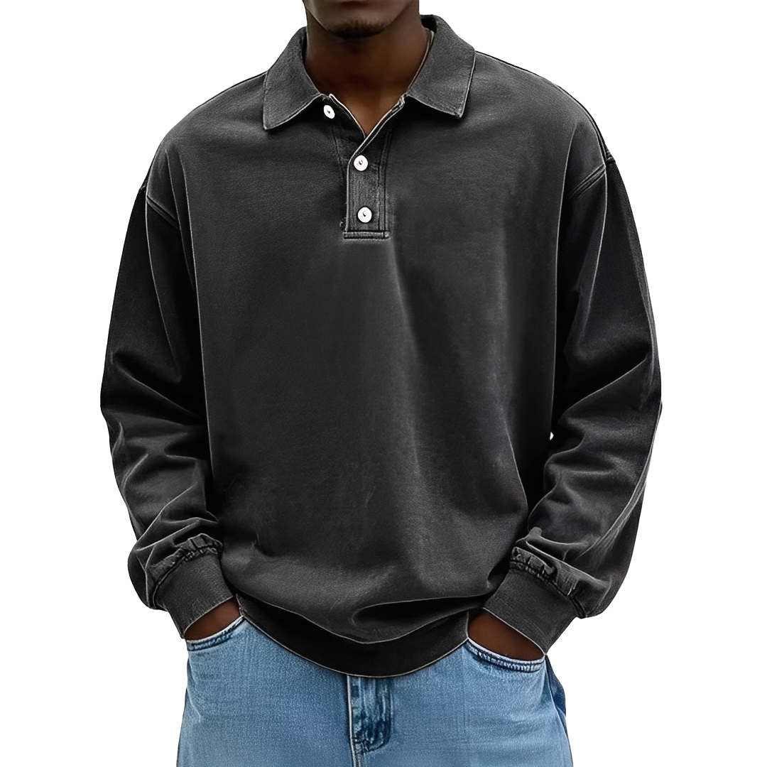 Polo Uomo Vintage Manica Lunga Classica