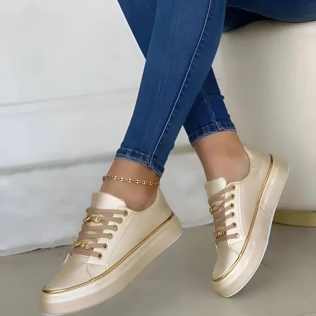 Sneakers Donna Platform con Lacci Scarpe Sportive