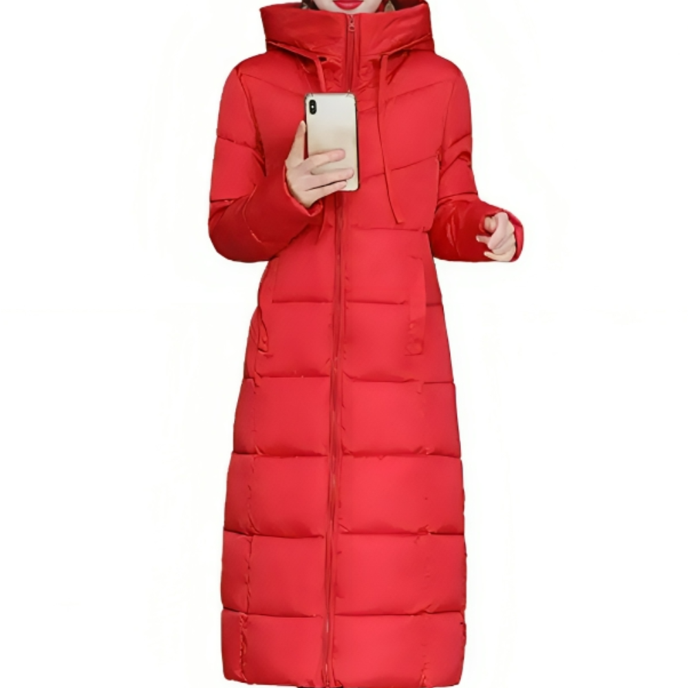Giacca Invernale Imbottita Donna con Cappuccio Calda Stile