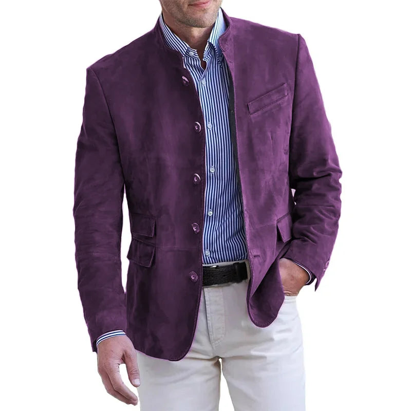 Cappotto Uomo Classico Tessuto Raffinato Versatile