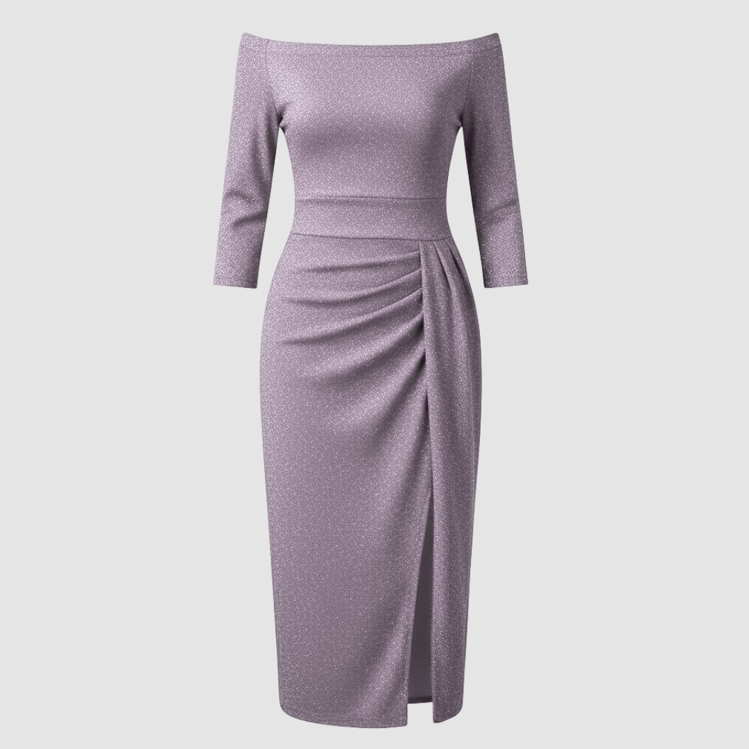 Abito Midi Donna con Spalle Scoperte