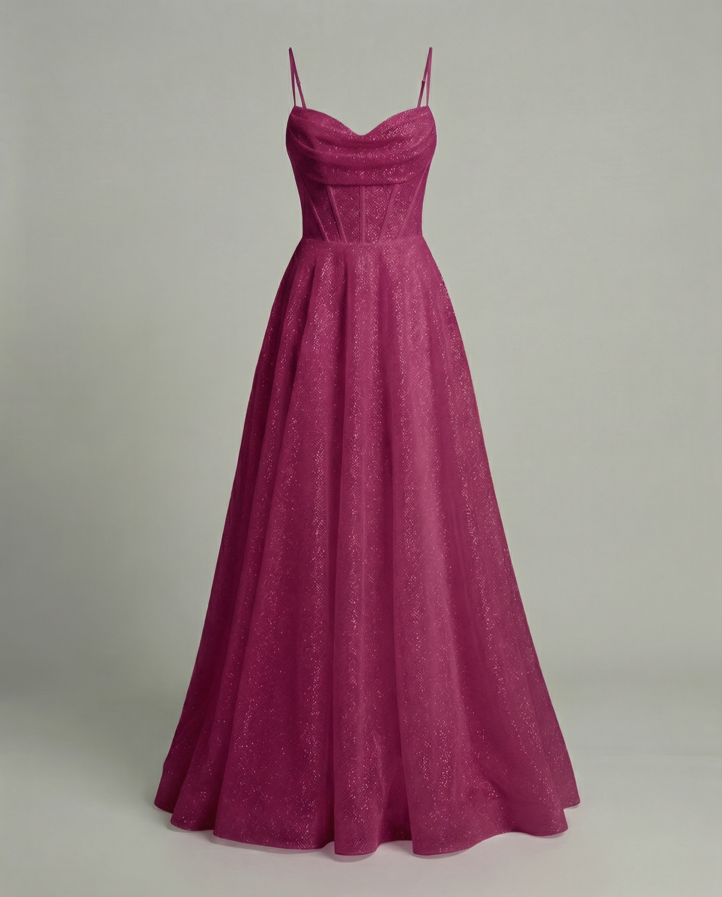 Abito da Sera Donna con Paillettes Scollo Classico