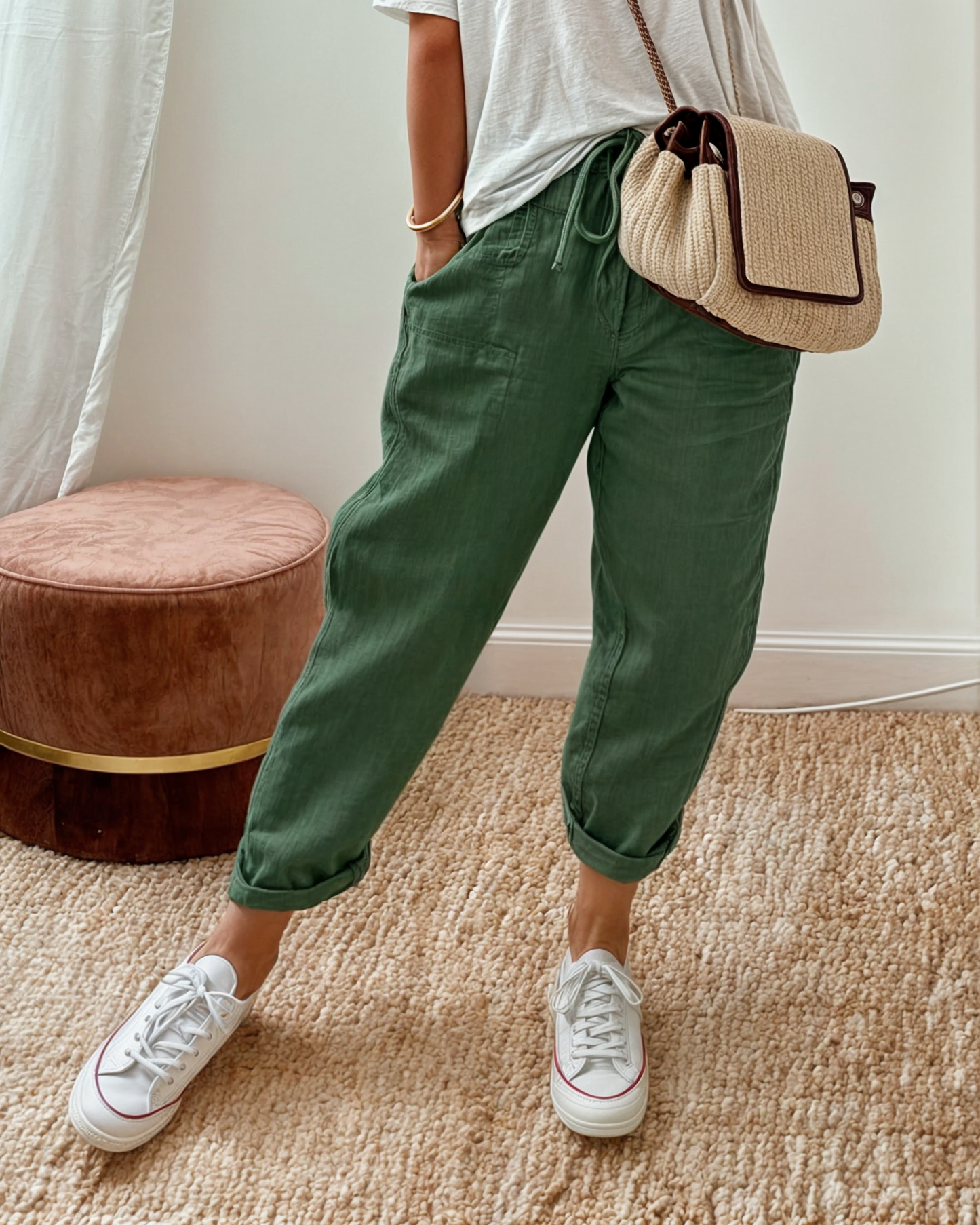 Pantaloni Estivi Donna con Coulisse Tasche Comode