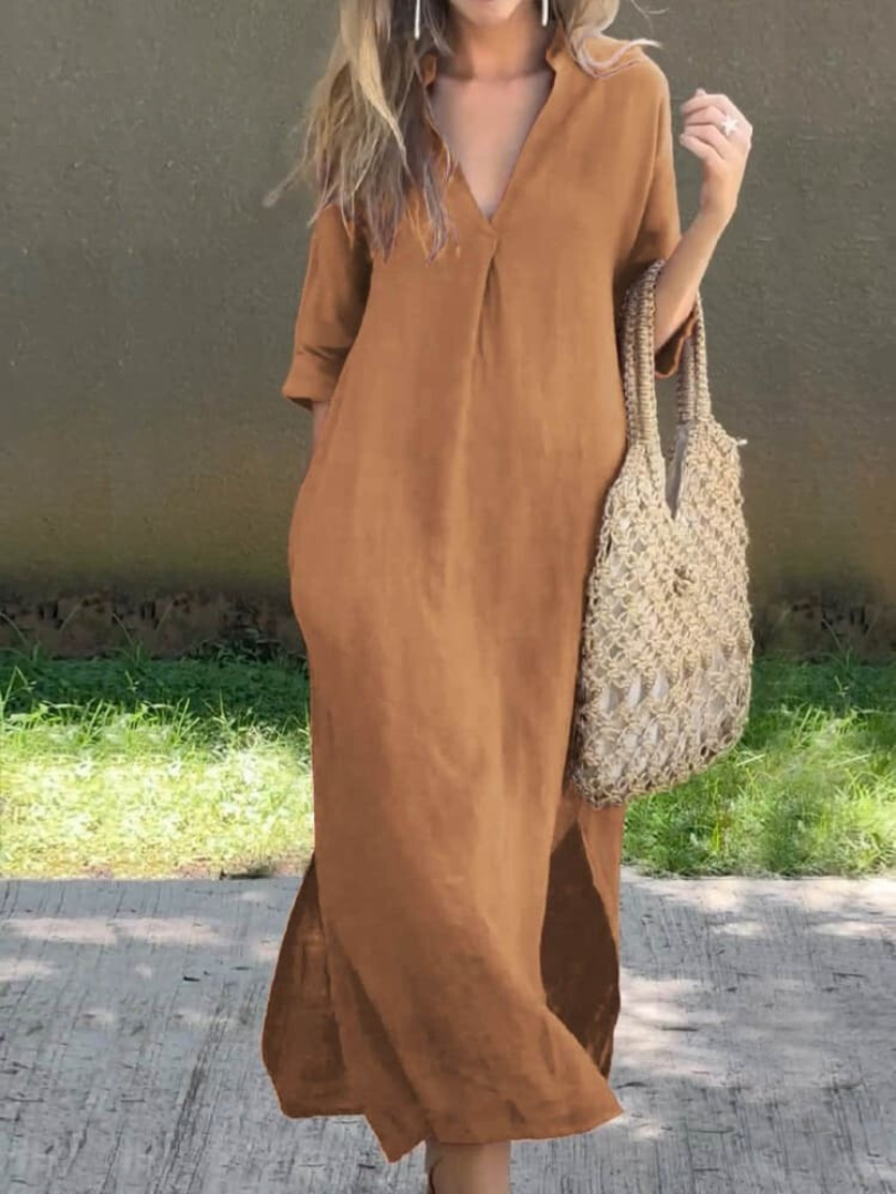 Abito Estivo Donna Scollo a V Manica Mezza