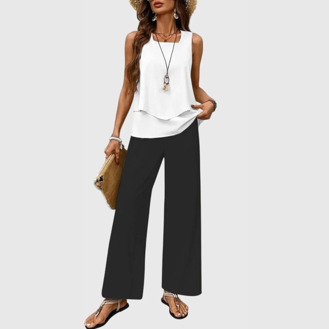Completo Donna Pantaloni a Gamba Larga Set