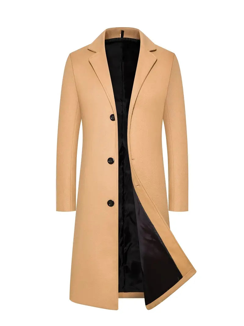 Cappotto Lungo Uomo Elegante Resistente Stile Classico