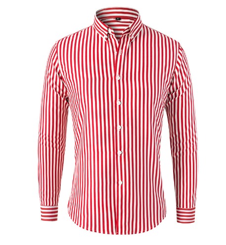 Camicia Uomo Manica Lunga Tessuto a Righe