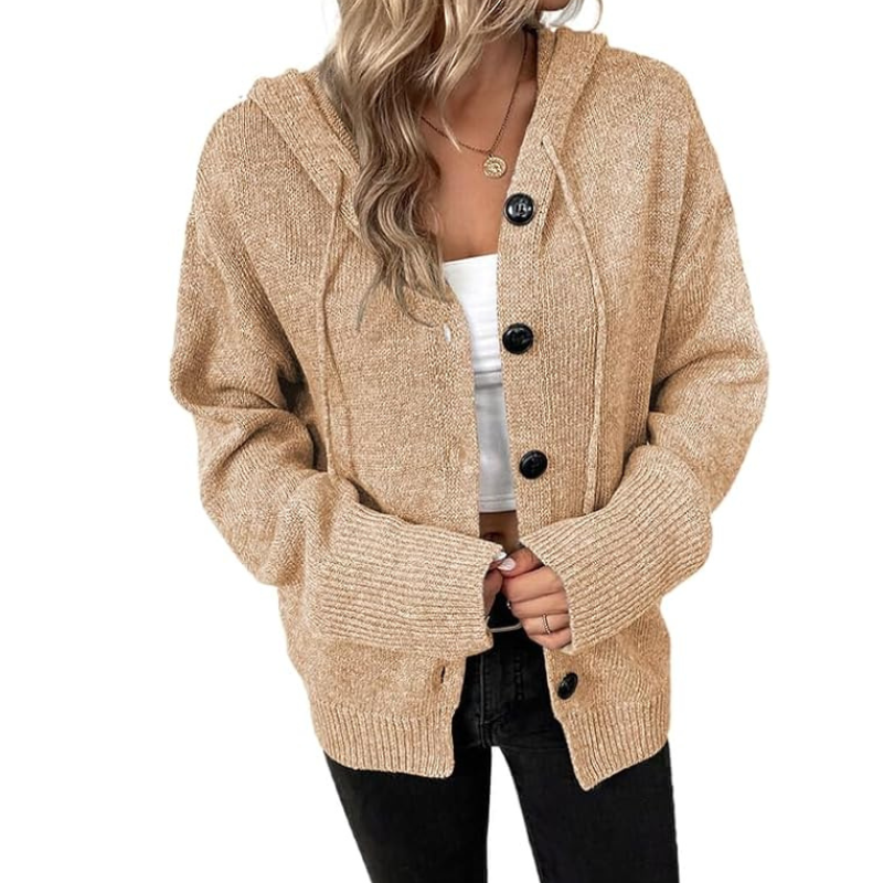 Cardigan Donna Caldo in Maglia con Bottoni