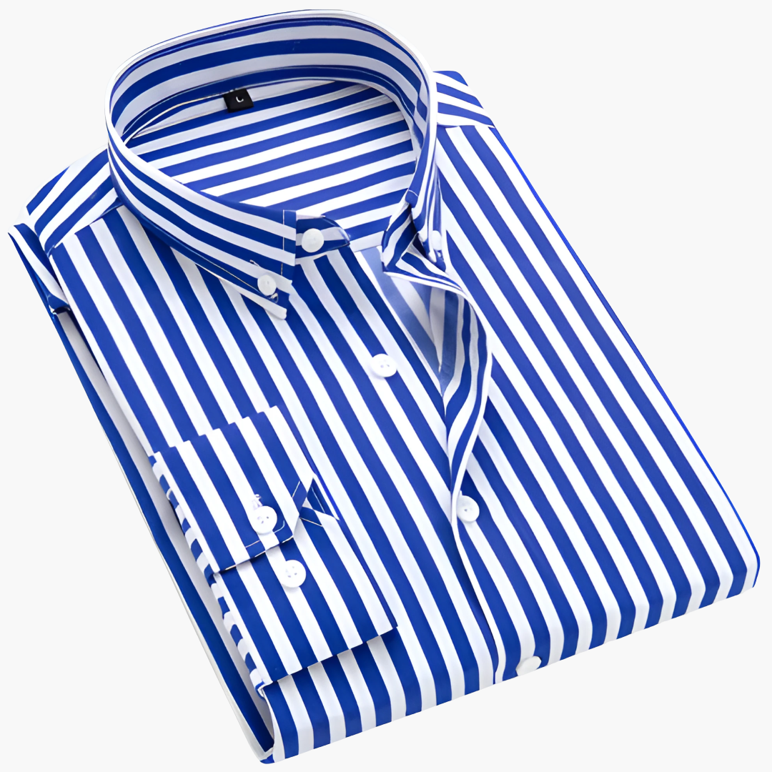 Camicia Uomo Classica a Righe Manica Lunga