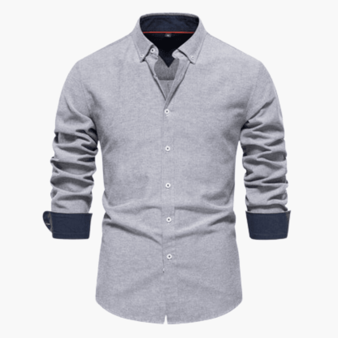 Camicia Uomo Manica Lunga Vestibilità Comoda