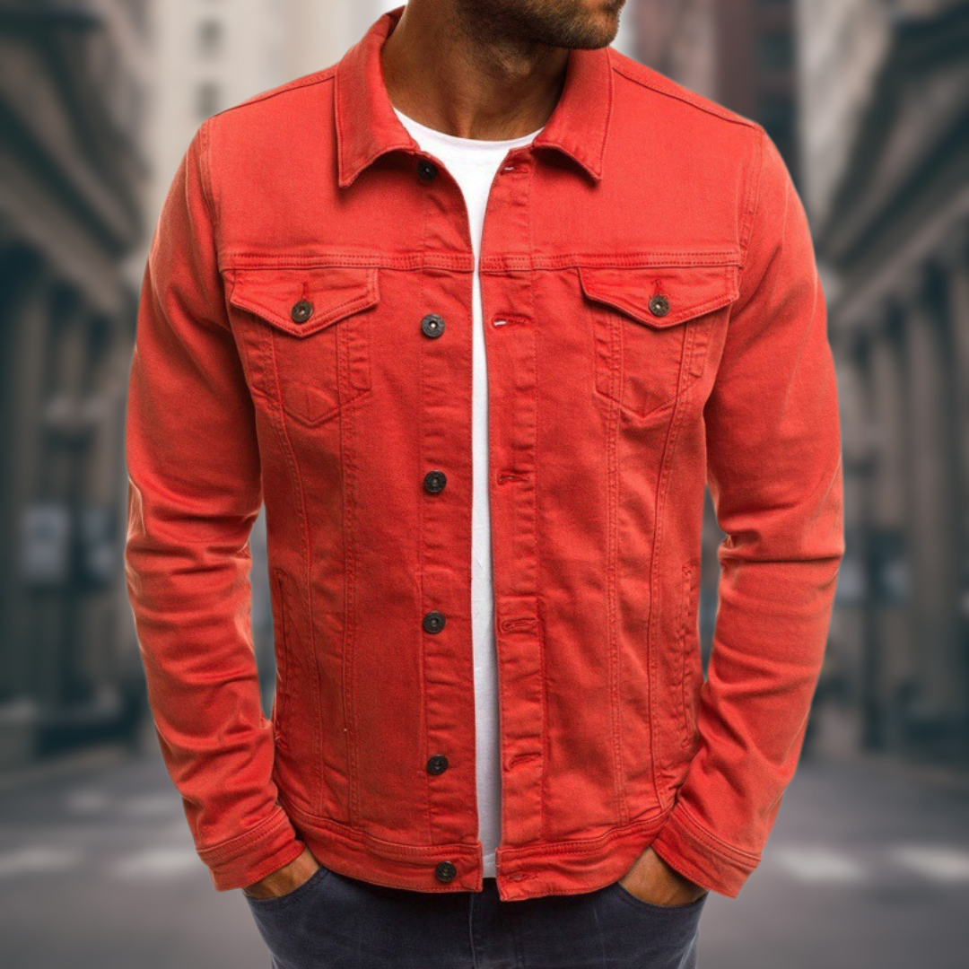 Giacca Denim Uomo Classica Regular Fit