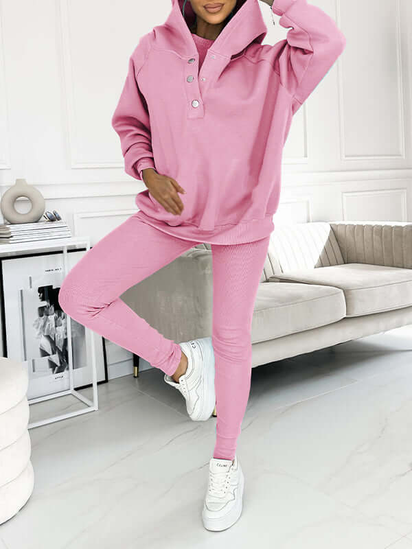 Tuta Donna Felpa in Fleece con Cappuccio Comfortabile