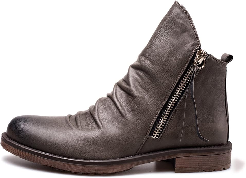 Scarpe Invernali Uomo Cerniera Stivaletto Classico