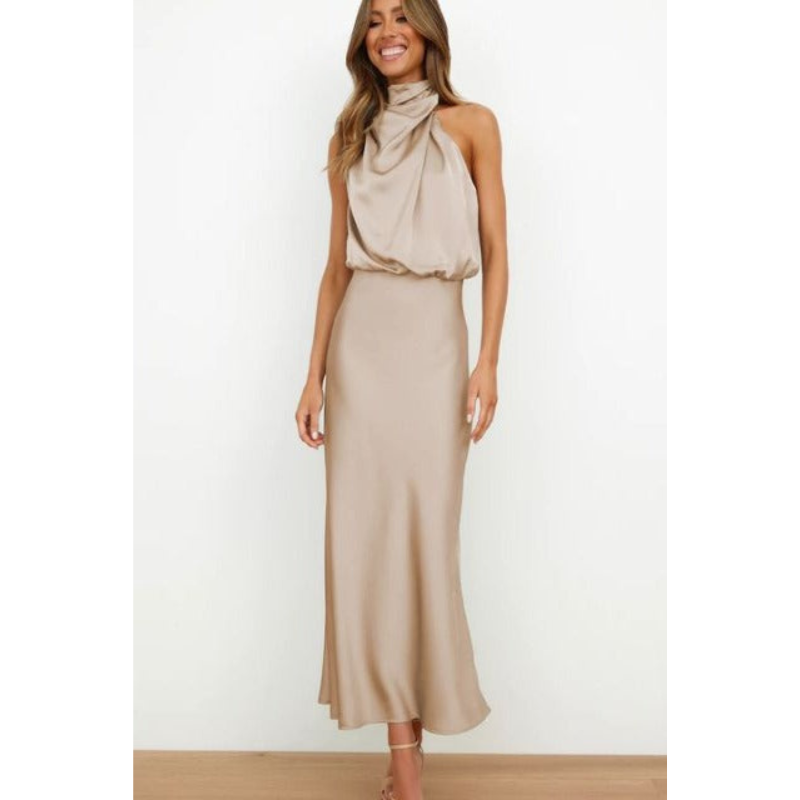 Abito Midi Donna Scollo Halter