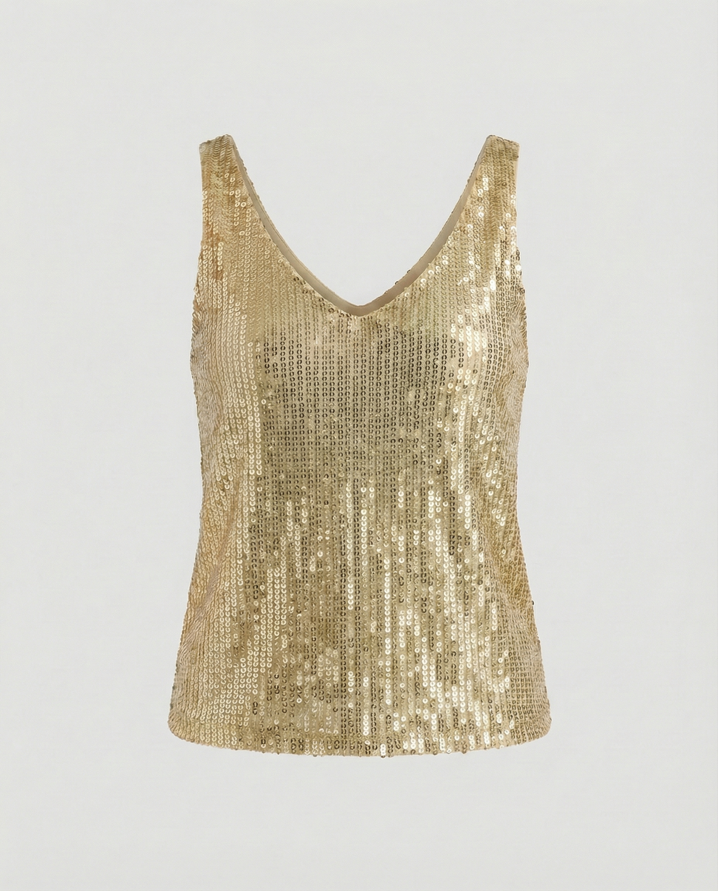 Donna Paillettes Scollo a V Lucido