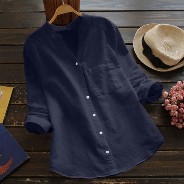 Blusa Donna Manica Lunga Collo Alto