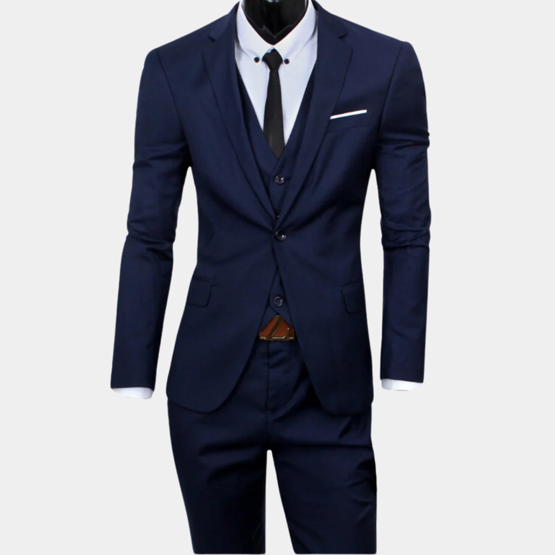 Abito Tre Pezzi Uomo Formale Slim Fit