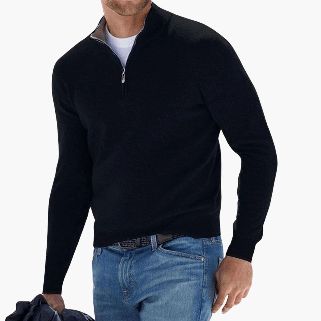 Maglione Uomo con Zip Stile Moderno