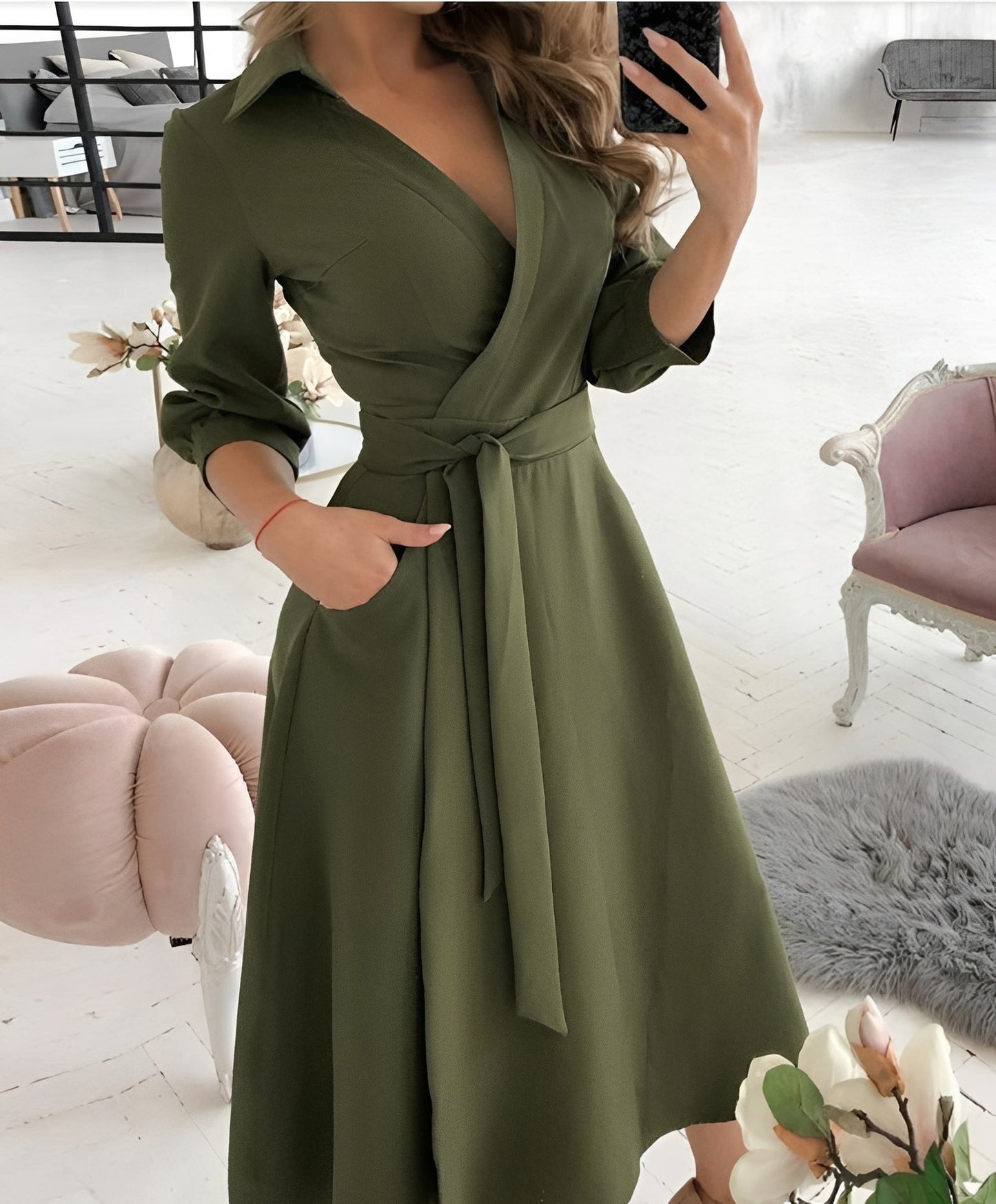 Abito Donna con Cintura Stile Elegante