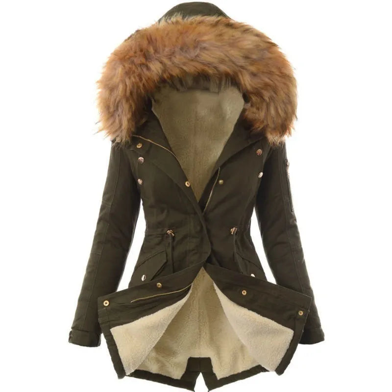 Parka Donna Invernale con Cappuccio Regular Fit