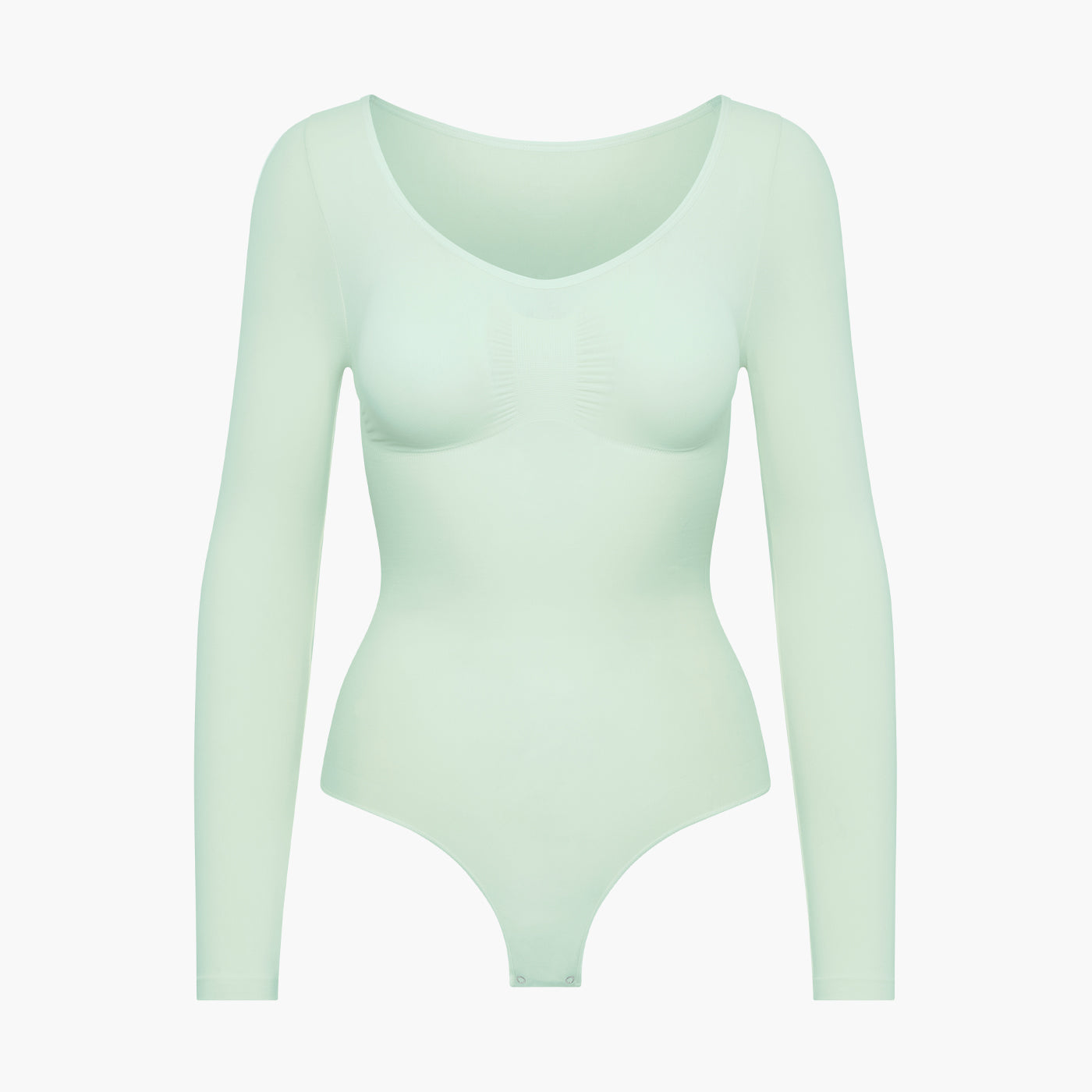 Body Donna Manica Lunga Tessuto Liscio Apertura Schiena