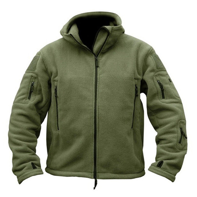 Giacca Fleece Uomo Outdoor Antivento con Tasche Antifurto