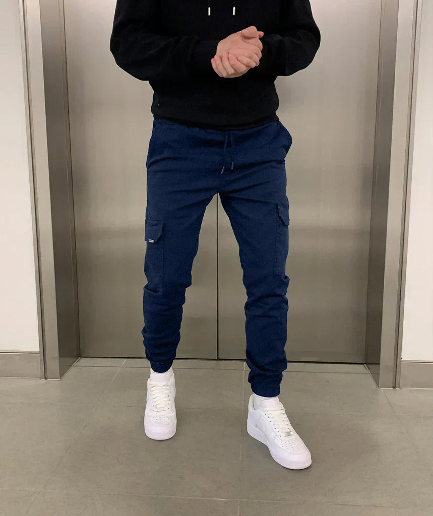 Pantaloni Cargo Uomo Lavoro Jogger Elastico