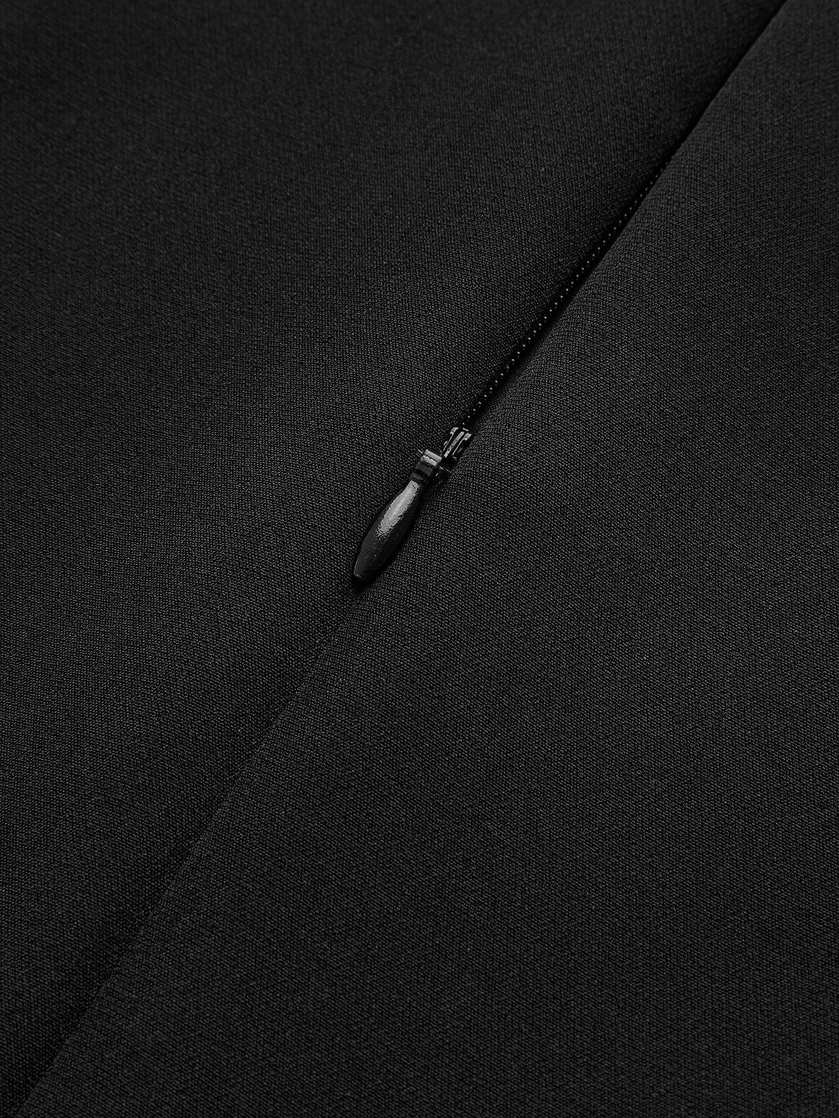 Abito Midi Donna Smanicato con Plissé Elegante