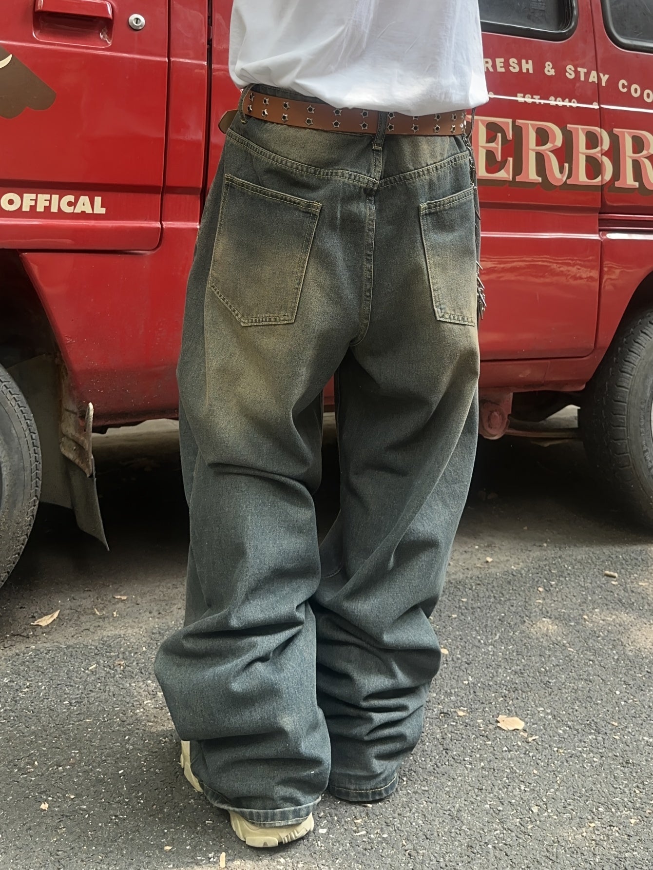 Jeans Uomo Baggy Vestibilità Larga Comoda