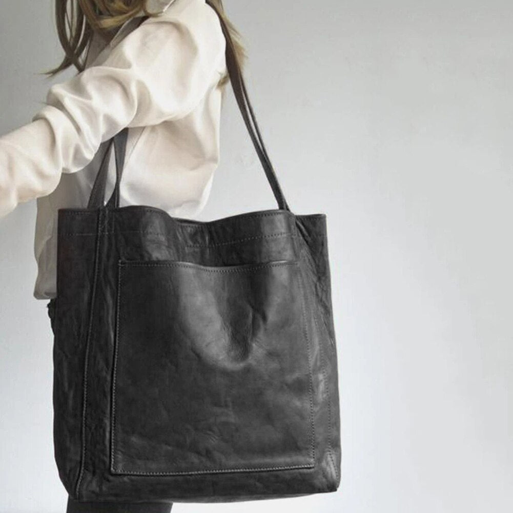 Borsa a tracolla elegante da donna, nera versatile 4