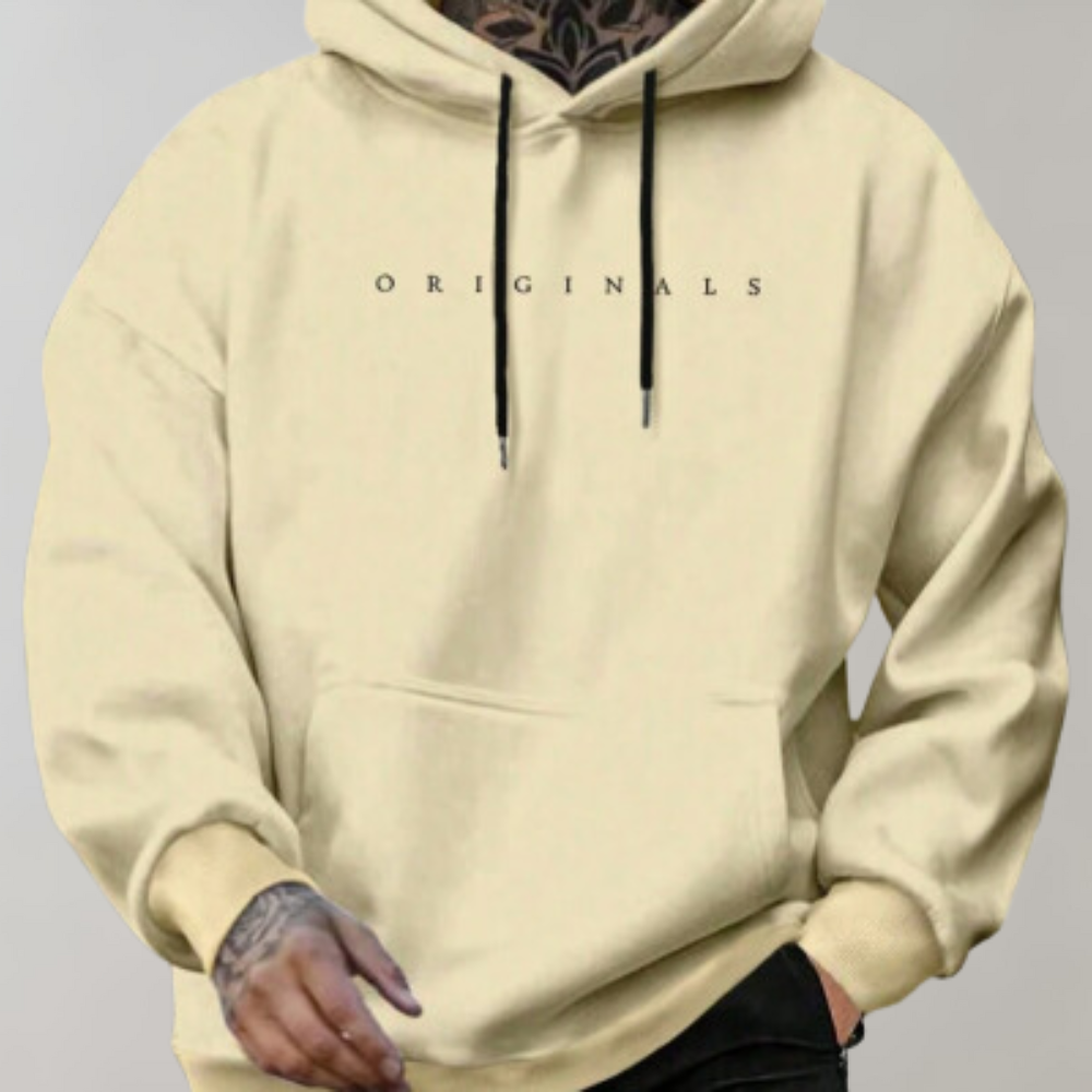 Felpa Uomo Streetwear Cotone Casual Vestibilità Ampia